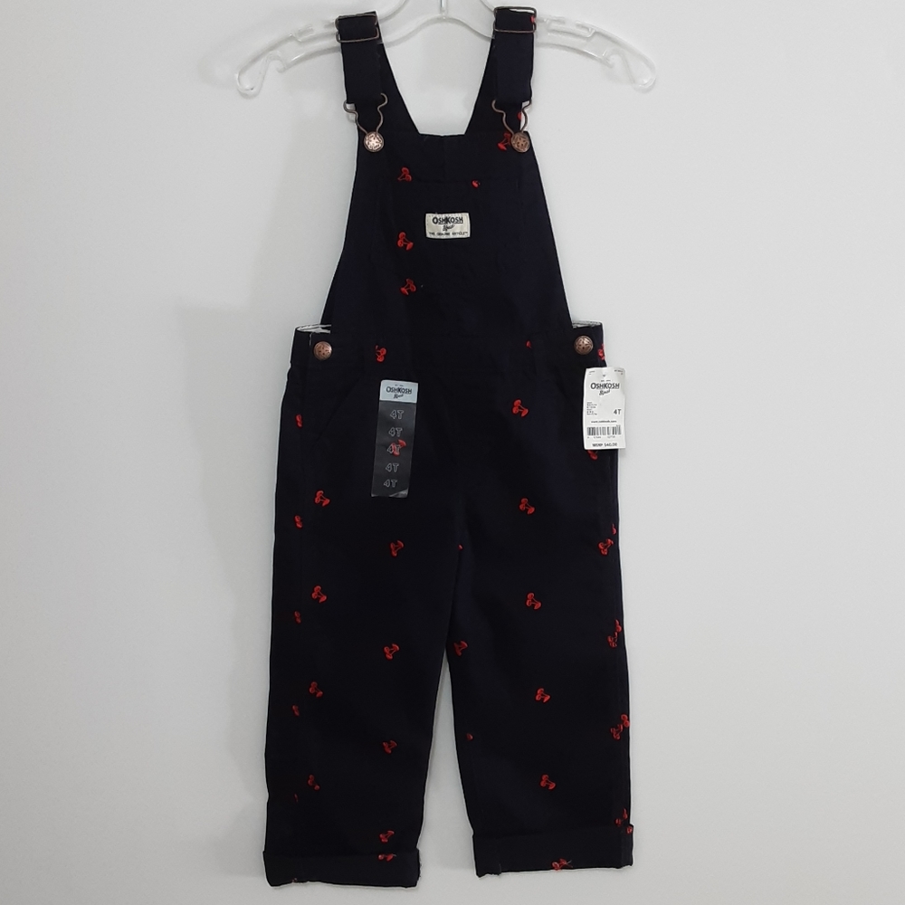 Oshkosh blue cotton overall jumper girls 4t